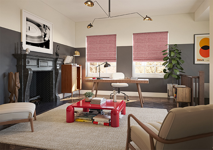 Mirdif, Raspberry - Roman Blind - Image 6